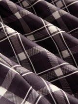 Ensemble bikini triangle à col halter vichy avec short et écharpe