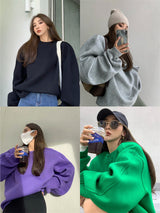 Round Neck Pullover Sweatshirt