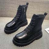 platform black short boots