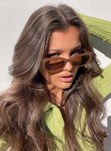 Recycled Plastic Chateau Sunglasses Beige