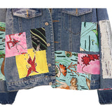 denim jacket cartoon print jacket