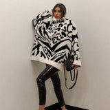 Casual irregular pattern sweater