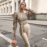 Long Sleeve Plaid Top