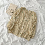 Loose casual V-neck sunscreen long sleeves