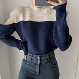 Autumn Temperament Round Neck Sweater