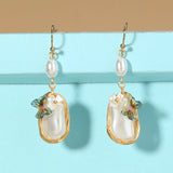 Baroque Court-style French Earrings With Pearl Butterfly Earrings