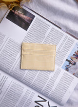 Recycled PU Dixie Card Holder Cream