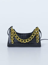 All Night Long Chain Bag Black
