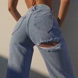 Sexy Tattered Denim Pants