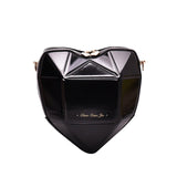 Geometric heart-shaped bag