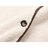 Fake Two-piece Lamb Wool Casual Jacket