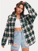 Lapel Long-sleeved Temperament Multicolor Shirt