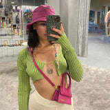 Navel Slim Knit Sweater