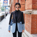 Denim Stitching Blazer