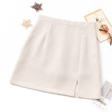 High waist and thin split skirt