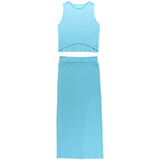 Elastic Slim Hip Skirt Two-piece Women