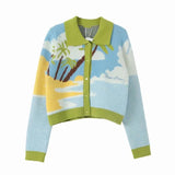 Retro Loose Jacquard Knitted Sweater