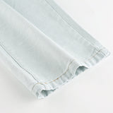 Blue And White Matching High-Waisted Jeans