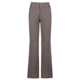 Low Waist Micro Flared Casual Pants