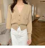 V-neck Knitted Jacket Women