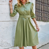 Autumn Waist Long Sleeve Skirt