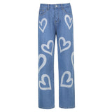 Hearts high waist straight jeans
