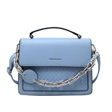 Solid Color Letter Flap Organ Crossbody Bag