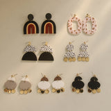 Body Clay Texture Lacquered Acrylic Earrings