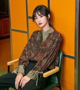 Floral Large Lapel Shirt