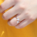 Heart Zircon Brass Ring