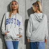 Casual Hooded Trendy Letter Sweater