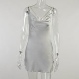 Sexy Pearl Sling Dress With Backpack