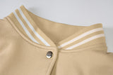 Loose Casual Baseball Beige Jacket