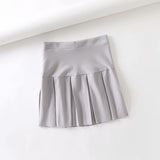 High Waist Elastic Pleated Skirt