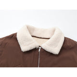 Fake Two-piece Lamb Wool Casual Jacket