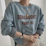 Small Letter Print Double Sided Hoodie High Waisted Skirt