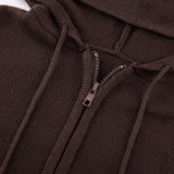 Slim Zipper Casual Hooded Sweater