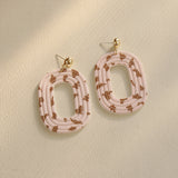 Body Clay Texture Lacquered Acrylic Earrings