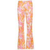 Flower Print Contrast Pants