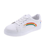 Rainbow white shoes