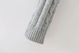 Grey Twist Knit Sweater