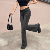 Slim Women's Solid Color Trousers