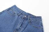 High-rise Straight-leg Butterfly Print Casual Jeans