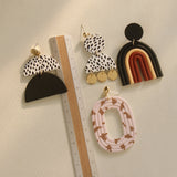 Body Clay Texture Lacquered Acrylic Earrings