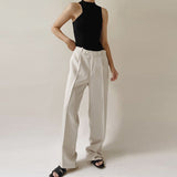 Loose Drape Commuter Simple Pants
