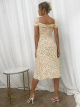 Floral Short Sleeve midi dress