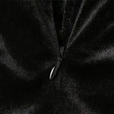 Waist Suede Flared Sleeve Wrap Chest Hepburn Dress