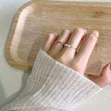 Simple Wavy Ring Five-Piece Set