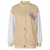 Loose Casual Baseball Beige Jacket