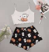 Cotton Girls Cartoon Casual PJ Suit